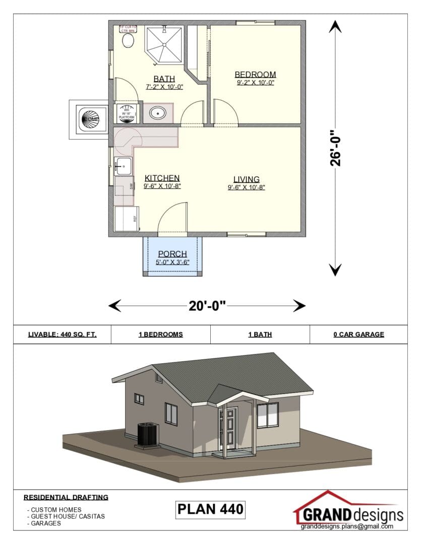 A floor plan of a house with measurements.