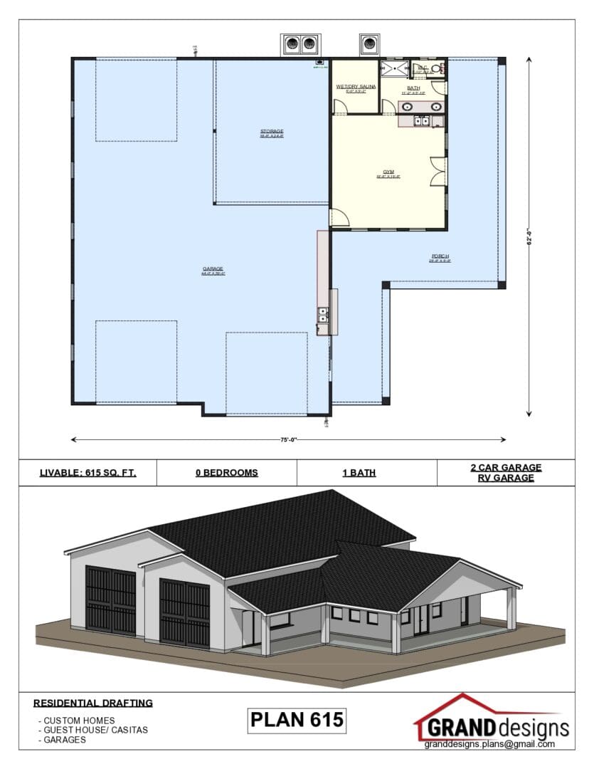 A floor plan and an image of the same house.