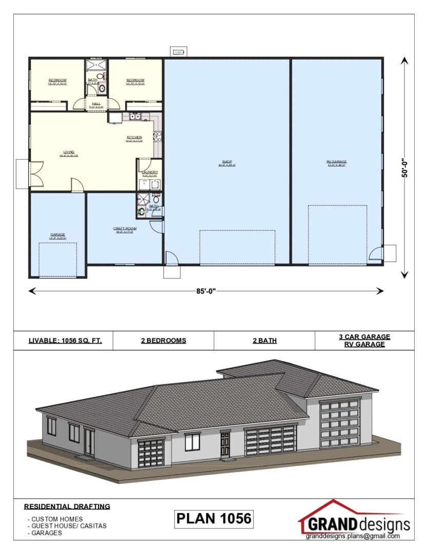 A floor plan and an image of the same house.