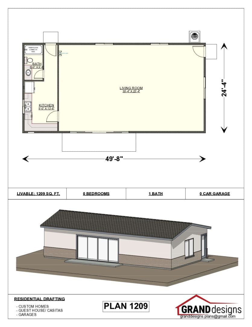 A floor plan and an image of the same building.