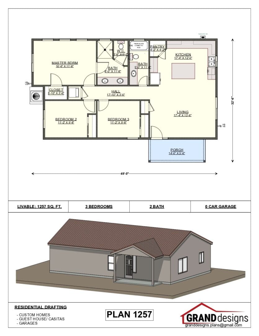 A floor plan and an image of the same house.