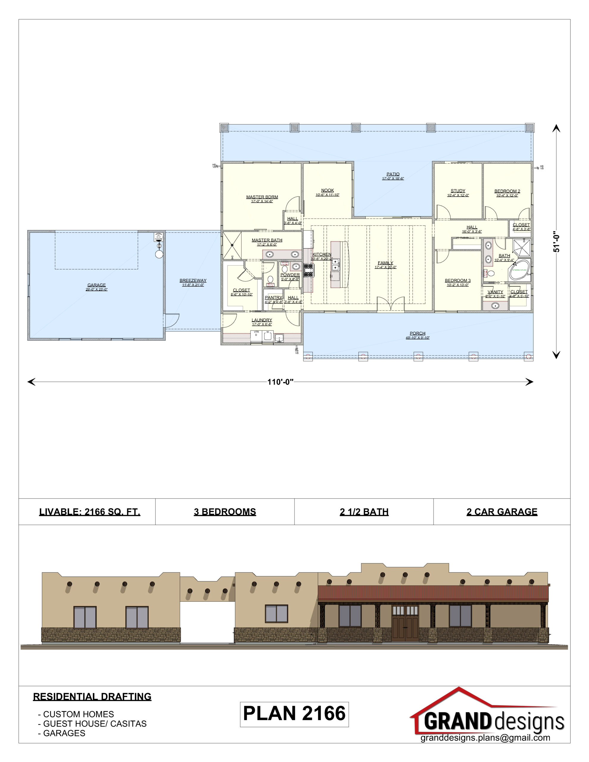 A floor plan and an image of the front of a building.