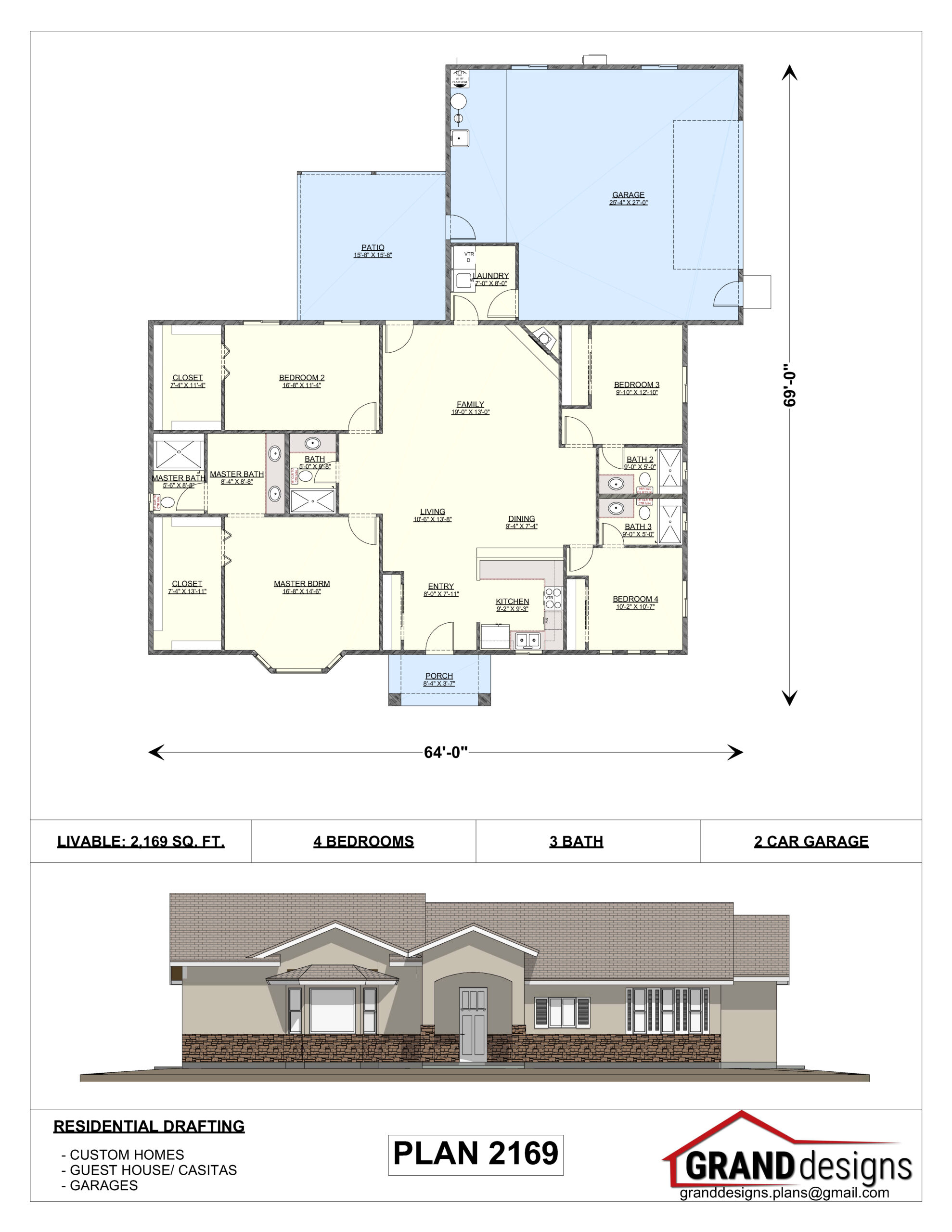 A floor plan of a house with a large building.