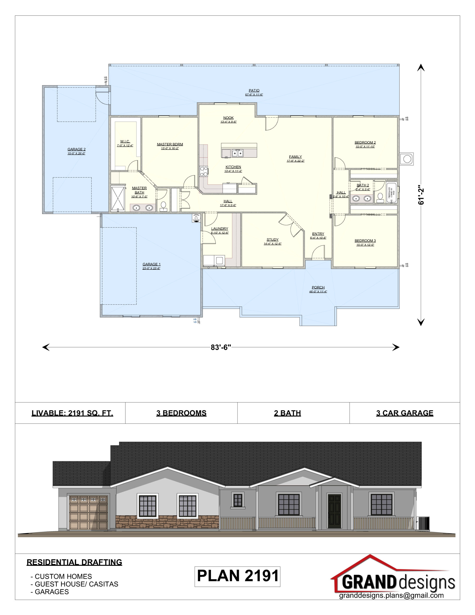 A floor plan and an image of the same house.