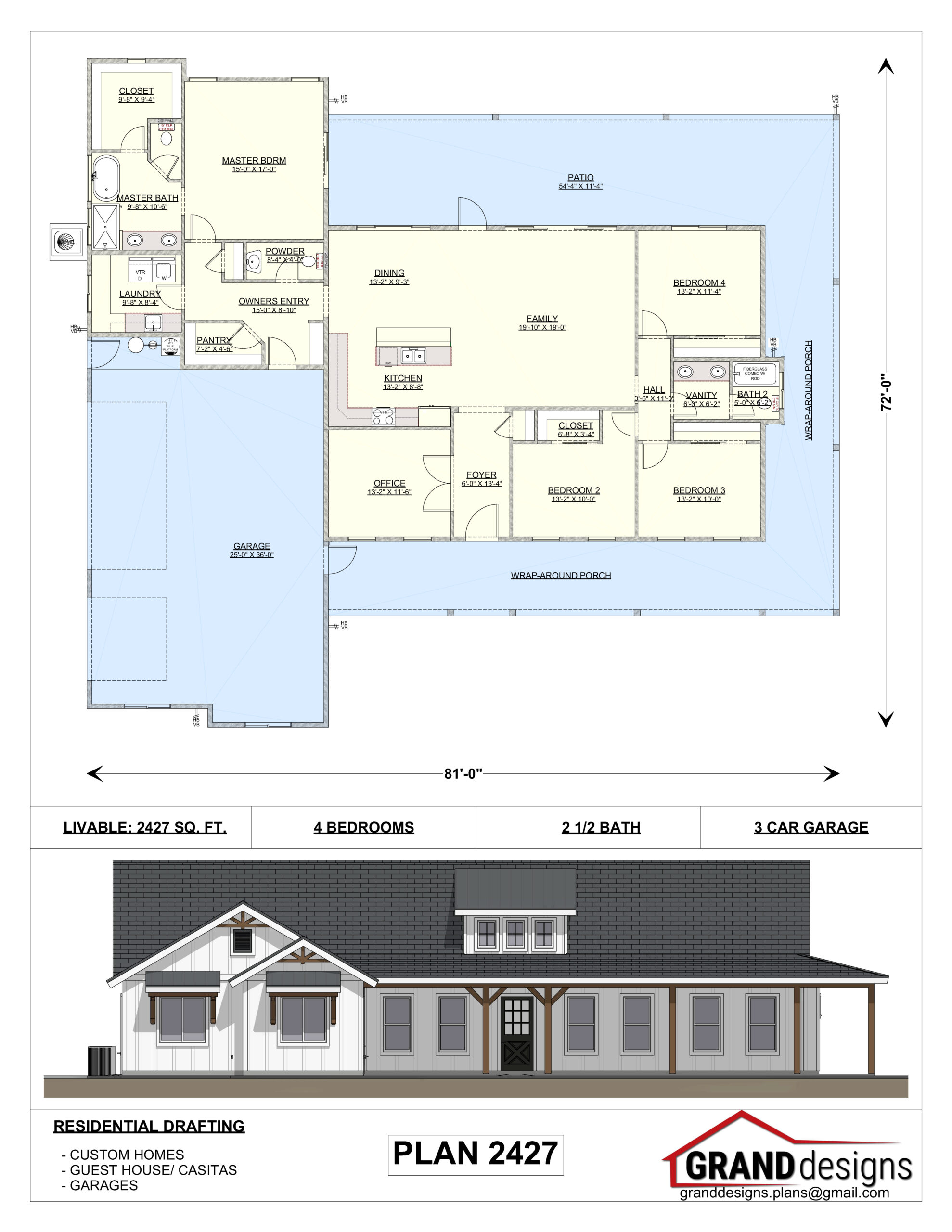 A floor plan and an image of the same house.