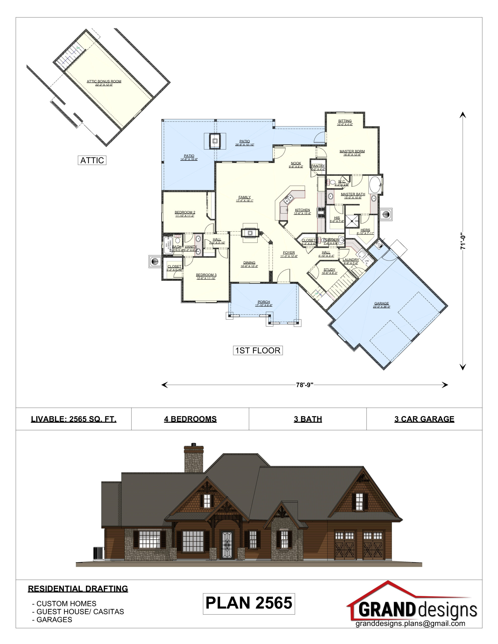 A floor plan of a house with two different types of houses.