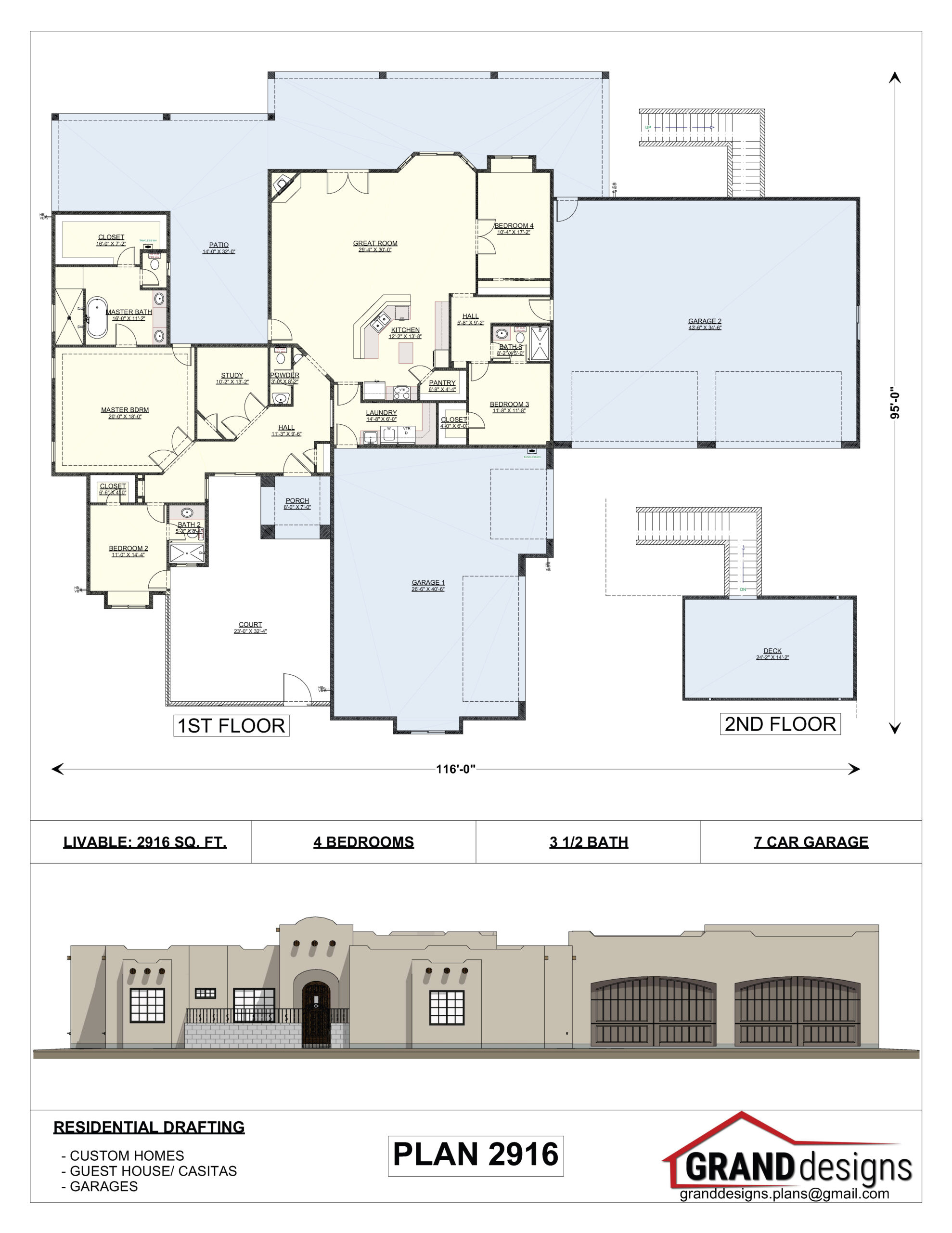 A floor plan and an image of the front of a house.