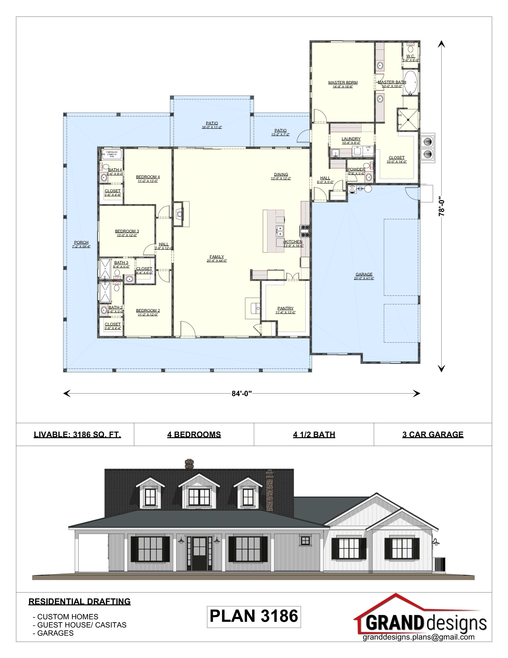 A floor plan of a house with a lot of windows.