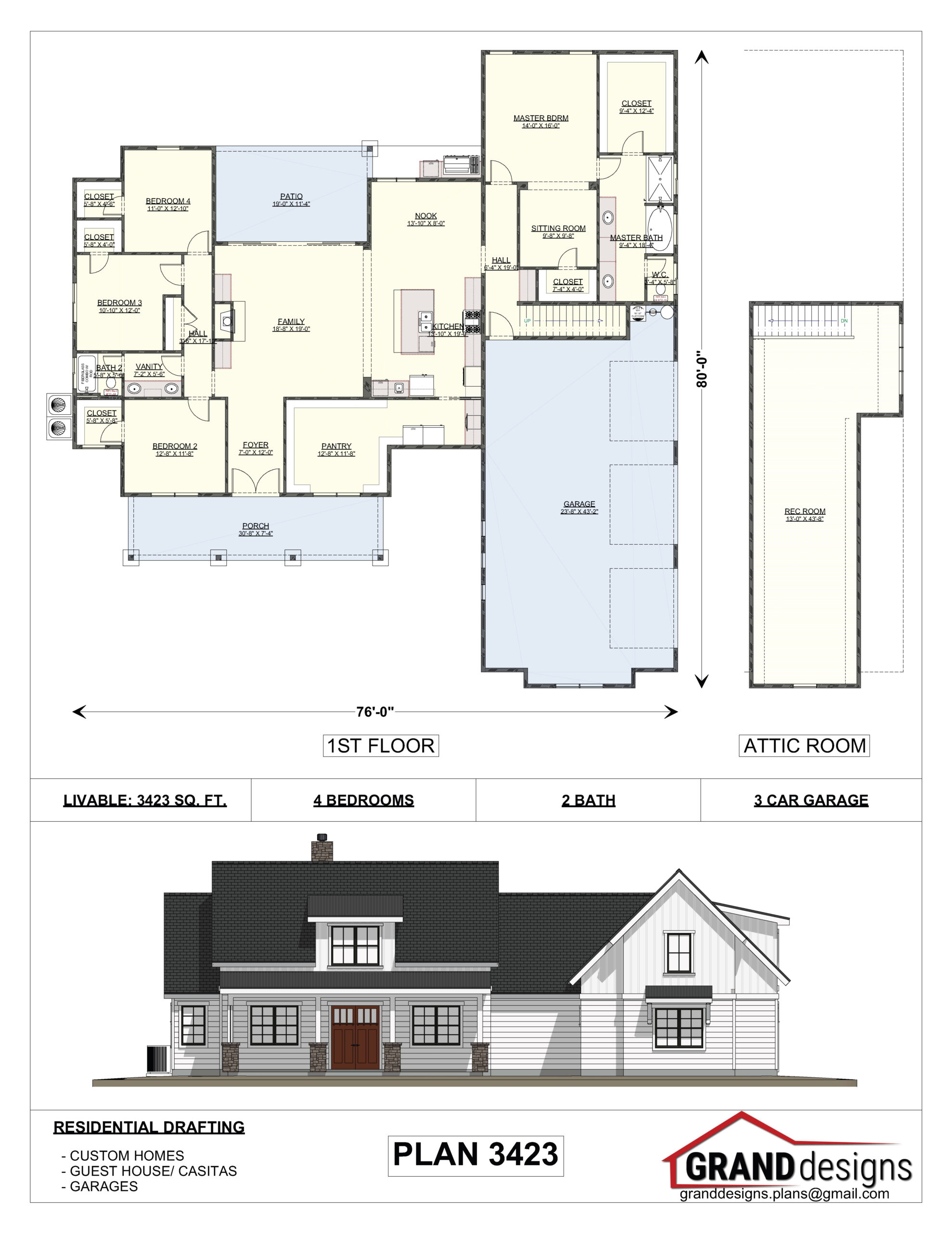 A floor plan of a house with several different types of buildings.