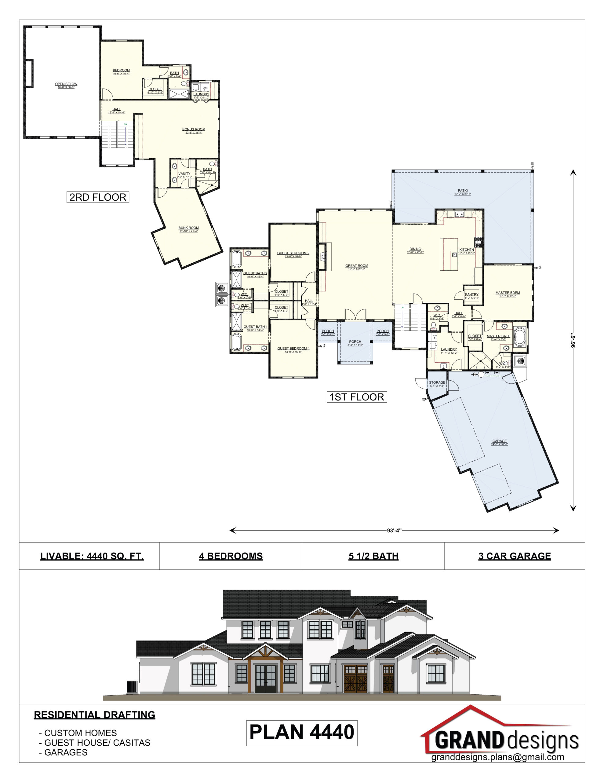 A floor plan of two different houses with the same house.