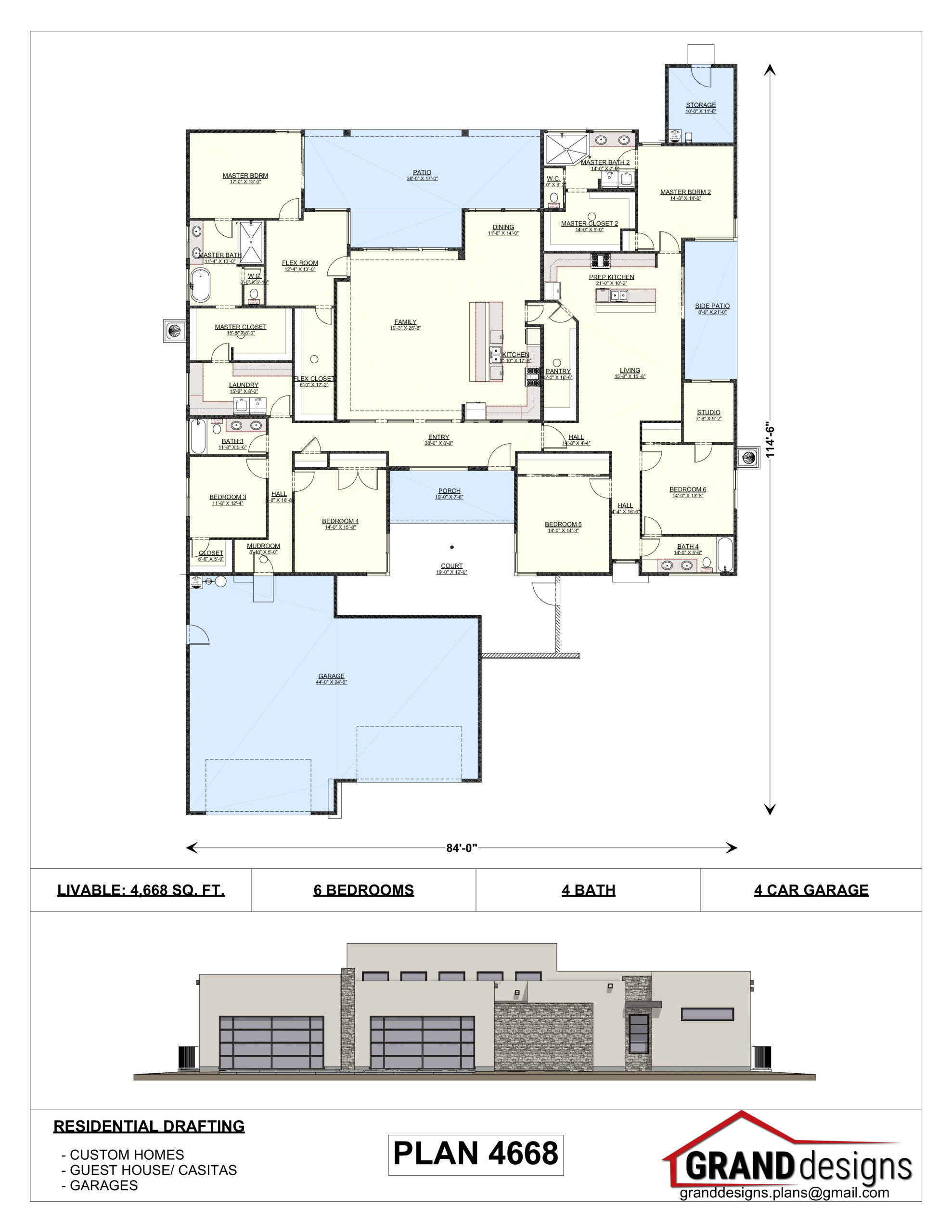 A floor plan of a house with a garage.