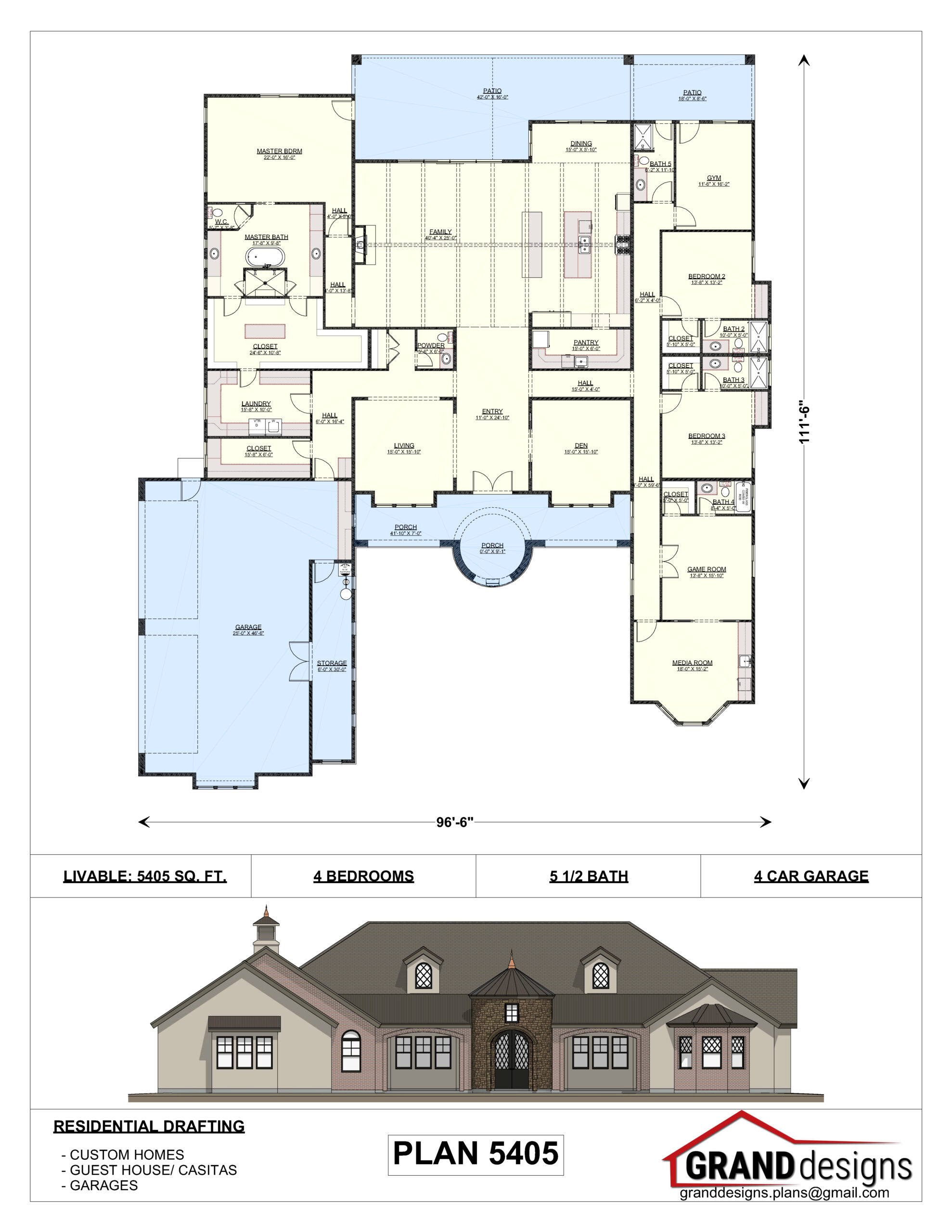 A floor plan of a house with a large room.