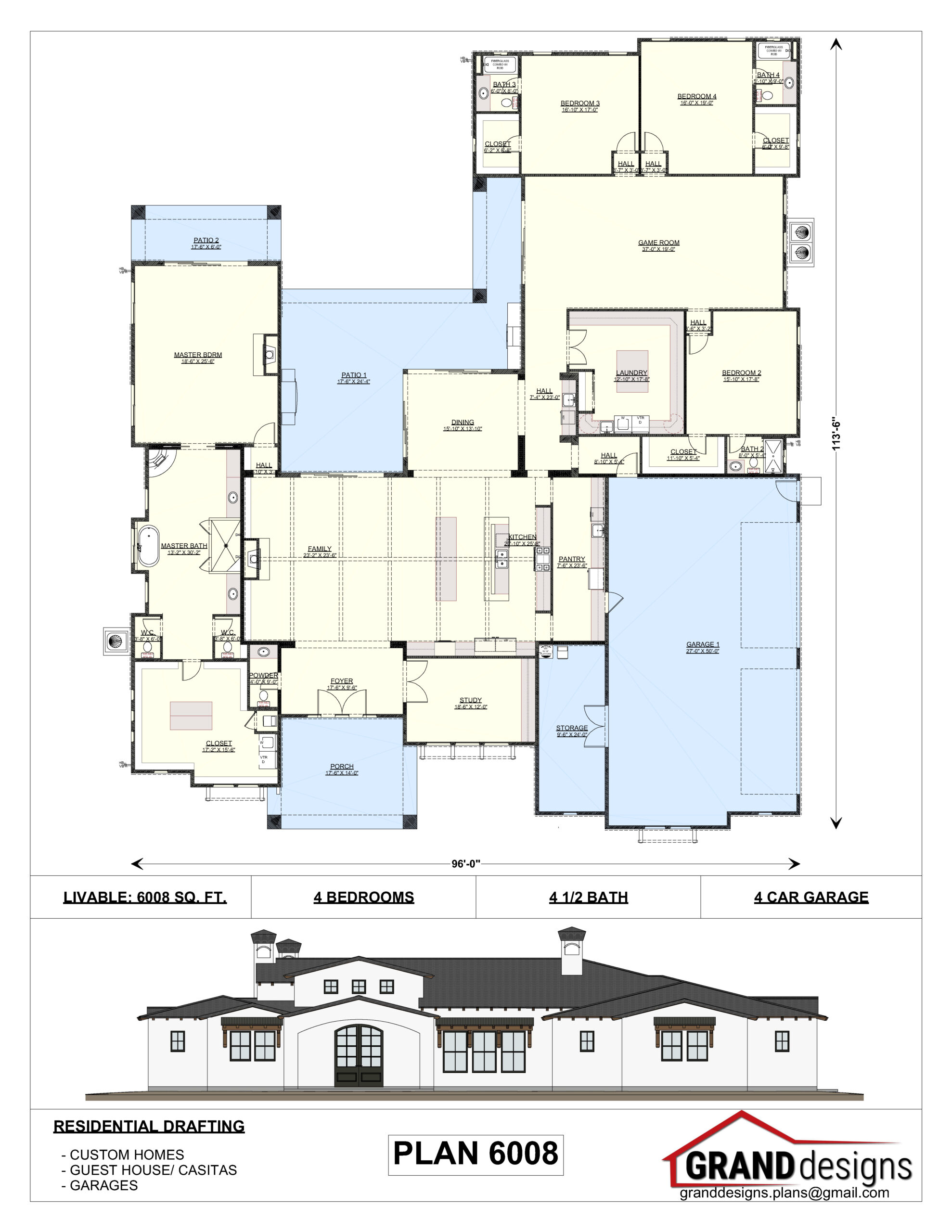 A floor plan of a house with a lot of windows.